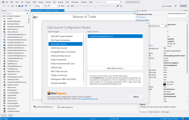 Data Binding - WinForms Heatmap Control, DevExpress